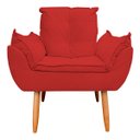 Ver imagem 3 de Kit 2 Poltronas Decorativa Opala Sala de Estar Tecido Suede Vermelho Cakes Decor