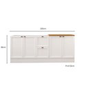 Ver imagem 4 de Kit de Cozinha Olívia 2 Balcões para Pia e Cooktop Poliman Móveis