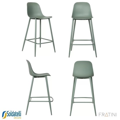 Kit 4 Banquetas Miami Alta 101cm Várias Cores - Fratini