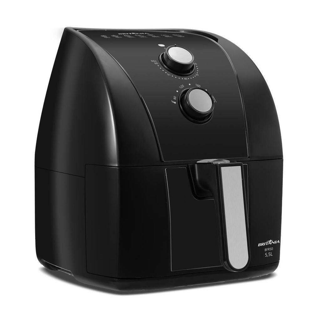 Fritadeira Air Fryer Britânia Bfr50 Redstone - 5,5l, 1500w, 127v - Fritura Saudável com Sabor