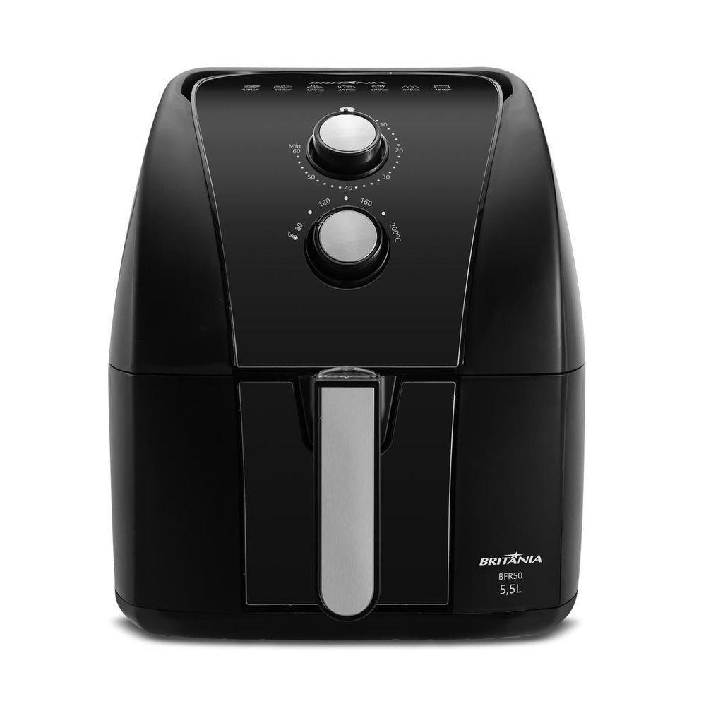 Fritadeira Air Fryer Britânia Bfr50 Redstone - 5,5l, 1500w, 127v - Fritura Saudável com Sabor - 2