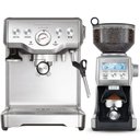 Ver imagem 1 de Cafeteira Express Aço Inox Breville + Moedor Cafe Elétrico Breville 220v Tramontina