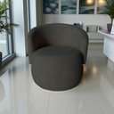 Ver mais imagens de Poltrona Decorativa Beatriz Orgânica Couro Marrom