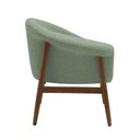 Ver imagem 7 de Poltrona Decorativa Yumi Base Madeira Braço Direito Bouclé Verde Claro - Nexta Casa