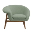 Ver imagem 6 de Poltrona Decorativa Yumi Base Madeira Braço Direito Bouclé Verde Claro - Nexta Casa
