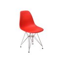 Ver imagem 1 de Cadeira Charles Eames Eiffel Base Metal - Vermelha