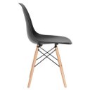Ver imagem 7 de Kit 6 Cadeiras Charles Eames Eiffel Wood Preta Polipropileno Base Madeira