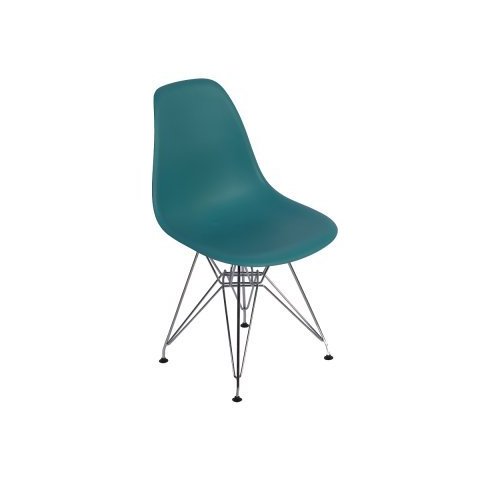 Cadeira Charles Eames Eiffel Base Metal - Turquesa