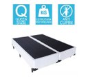 Ver imagem 2 de Base Cama Box Bipartido Queen Size Corino Branco 40x158x198