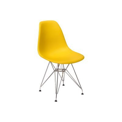 Cadeira Charles Eames Eiffel Base Metal - Amarela - 1