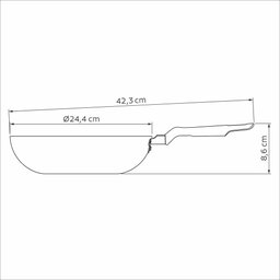 Frigideira Funda Antiaderente Vermelho 24 cm 2,2 L - 3
