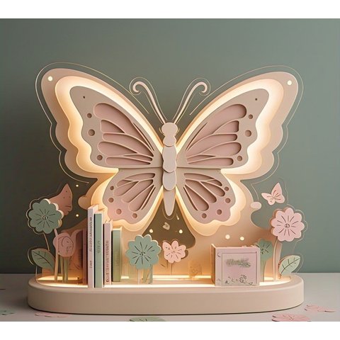 Prateleira Iluminada Borboleta