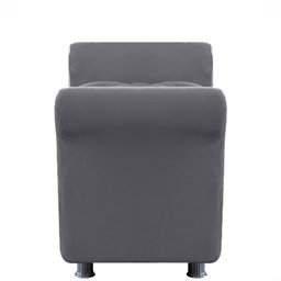 Recamier Baú Sapateira Louis 140x Suede Cinza - Majú Deor - 3