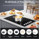 Ver imagem 6 de Amzchef Cooktop Elétrico 36" Embutido 5 Zonas de Aquecimento (preto)