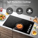 Ver imagem 5 de Amzchef Cooktop Elétrico 36" Embutido 5 Zonas de Aquecimento (preto)
