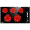 Ver imagem 1 de Amzchef Cooktop Elétrico 36" Embutido 5 Zonas de Aquecimento (preto)