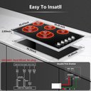 Ver imagem 2 de Amzchef Cooktop Elétrico 36" Embutido 5 Zonas de Aquecimento (preto)