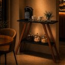 Ver imagem 2 de Aparador Cantinho do Café Industrial Decoração Madeira:Preto
