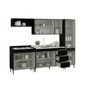 Ver imagem 4 de Armário de Cozinha Completa Modulada 240cm 5 Peças Milão Menu Móveis Preto