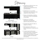 Ver imagem 6 de Armário de Cozinha Completa Modulada 240cm 5 Peças Milão Menu Móveis Preto