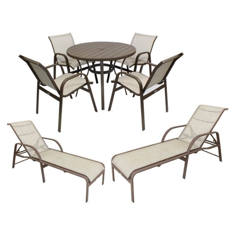 Móveis de Piscina e Área Externa Espreguiçadeiras Mesa e Cadeiras