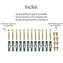 Ver imagem 4 de Kit 4 Suportes de Parede Mão Francesa em L 25cm para Prateleira Acabamento Aço Robusto Preto