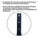 Ver imagem 3 de Kit 4 Suportes de Parede Mão Francesa em L 25cm para Prateleira Acabamento Aço Robusto Preto