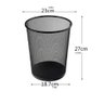 Cesto Lixeira Aramada de Metal 10l Telado Vazado Escritório Sala Consultório Decorativo Preto - 5