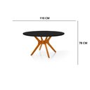 Ver imagem 4 de Mesa de Jantar Julia Redonda Elegante Cozinha 1,10 C/ Vidro:preto