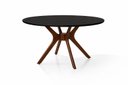 Ver imagem 3 de Mesa de Jantar Julia Redonda Elegante Cozinha 1,10 C/ Vidro:preto