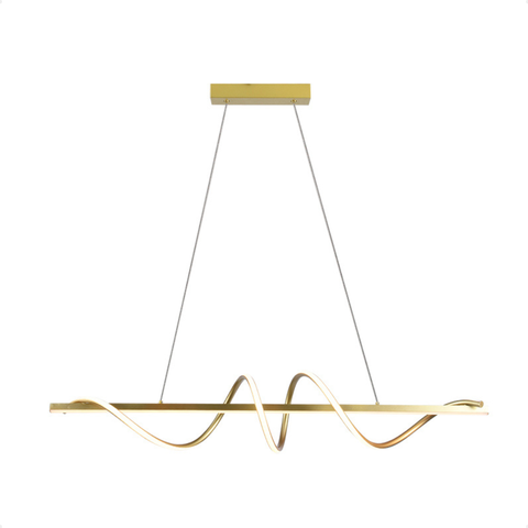 Pendente Led Moderno Taschibra Union 38w Luz Quente 3000k Bivolt Ouro