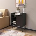 Ver imagem 2 de Aparador Retrô 60cm com 1 Porta Multimóveis CR50063 Preto