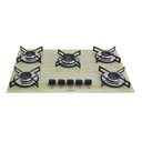 Ver imagem 1 de Cooktop Chamalar Bivolt Premium 5 Bocas Ultra Chama Vidro Temperado Amadeirado Claro