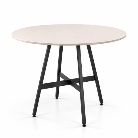 Mesa de Jantar Viena 90 cm Estrutura em Aço Carbono e Tampo BP 15mm