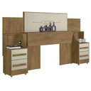 Ver imagem 1 de Cabeceira Casal Extensível Síria Cinamomo e Off White Rv Móveis