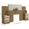 Cabeceira Casal Extensível Síria Cinamomo e Off White Rv Móveis - 5