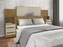 Ver imagem 2 de Cabeceira Casal Extensível Síria Cinamomo e Off White Rv Móveis