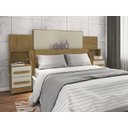 Ver imagem 2 de Cabeceira Casal Extensível Síria Cinamomo e Off White Rv Móveis