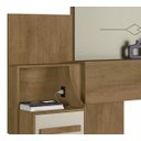 Ver imagem 3 de Cabeceira Casal Extensível Síria Cinamomo e Off White Rv Móveis