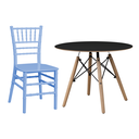 Ver imagem 1 de Conjunto Infantil Mesa Eames 60cm com Cadeira Tiffany Polipropileno Espaço Kids Quarto Brinquedoteca