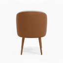 Ver imagem 5 de Poltrona Decorativa Celine Bouclé Pés Palito Madeira Sala Quarto Confortável - Bege/Marrom