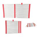 Ver imagem 1 de Escorredor Esteira Extensivo Silicone Inox Cuba Pia Cozinha Prato Panela Utensilio Dobravel Multiuso