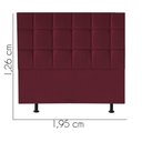 Ver imagem 2 de Cabeceira Estofada Cama Box Casal King 195cm Espanha Suede Bordo- Mabe Magazine