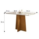 Ver imagem 3 de Mesa de Jantar Ana com 4 Cadeiras Ana Ipê/Off White/Marrom Claro - PR Móveis