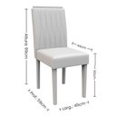 Ver imagem 4 de Mesa de Jantar Ana com 4 Cadeiras Ana Ipê/Off White/Marrom Claro - PR Móveis