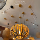 Ver imagem 2 de Pendente Luminária Artesanal em Bambu com Design Rústico Natural