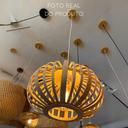 Ver imagem 3 de Pendente Luminária Artesanal em Bambu com Design Rústico Natural