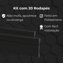 Ver imagem 5 de Kit 20 Barras Rodapé de Poliestireno 7cm Barra 2m