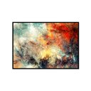 Ver imagem 2 de Quadro Decorativo Abstrato Vibrante com Moldura Caixa, na Posição Horizontal, Ideal para Ambiente de
