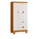 Ver imagem 2 de Guarda Roupa Apolo 3 Portas e 3 Gavetas Branco Fosco/Savana - Reller Móveis